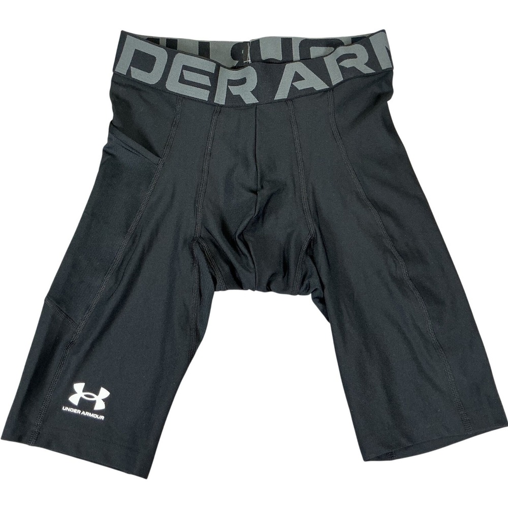 Under Armour HeatGear Compression Shorts Mens S Black Athletic Gym NWT